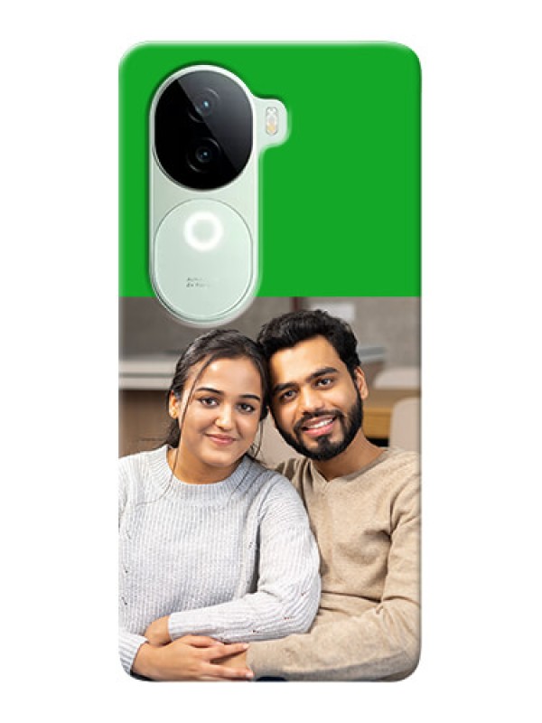 Custom iQOO Z9s 5G Personalised mobile covers: Green Pattern Design