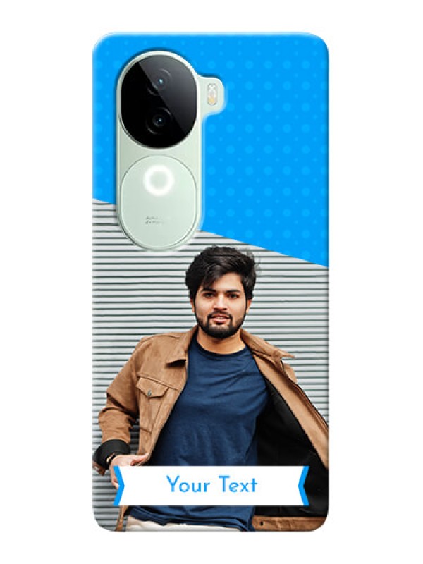 Custom iQOO Z9s 5G Personalized Mobile Covers: Simple Blue Color Dotted Design