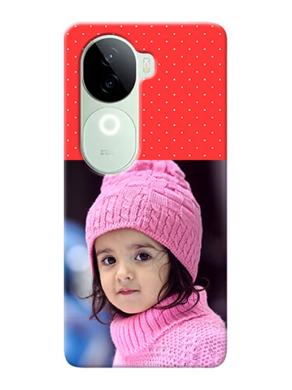 Custom iQOO Z9s 5G personalised phone covers: Red Pattern Design