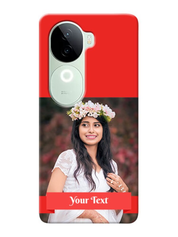 Custom iQOO Z9s 5G Personalised mobile covers: Simple Red Color Design