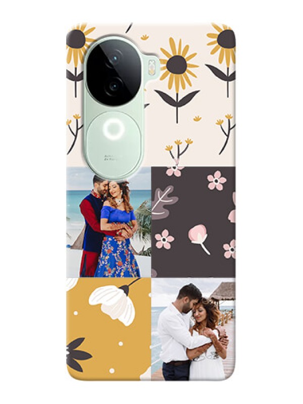 Custom iQOO Z9s 5G phone cases online: 3 Images with Floral Design