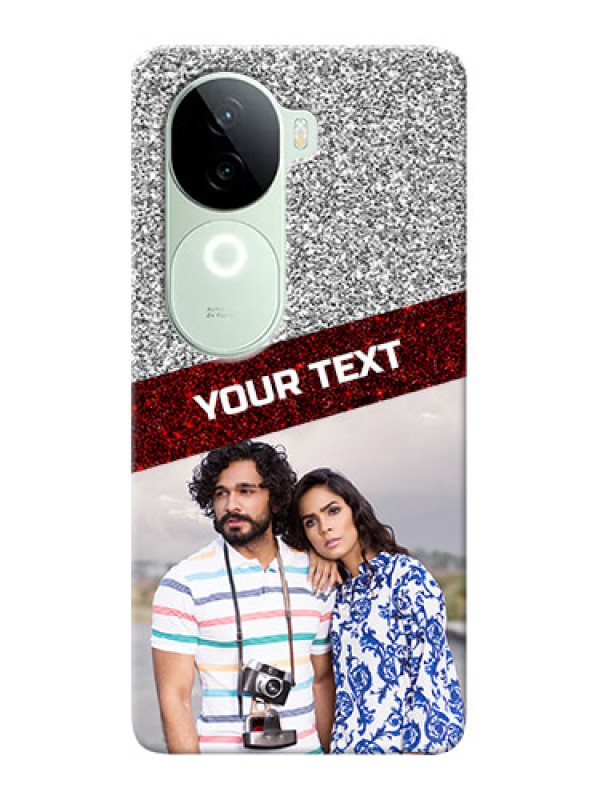 Custom iQOO Z9s 5G Mobile Cases: Image Holder with Glitter Strip Design