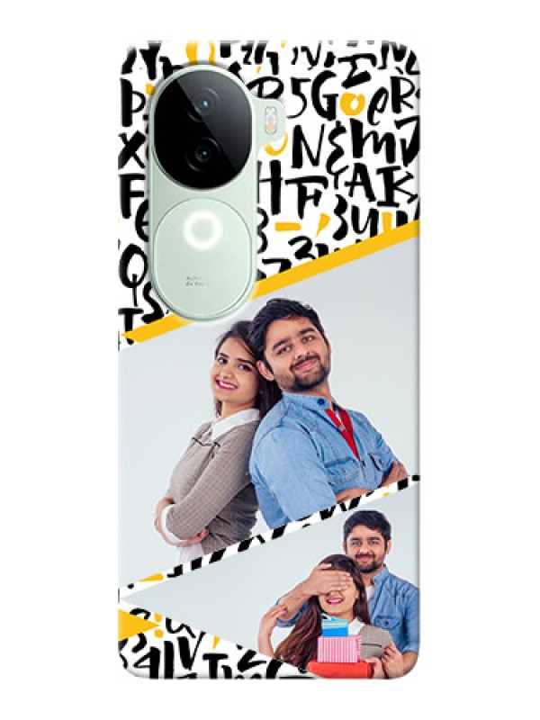 Custom iQOO Z9s 5G Phone Back Covers: Letters Pattern Design