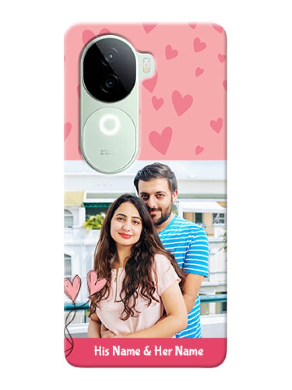 Custom iQOO Z9s 5G phone back covers: Love Design Peach Color