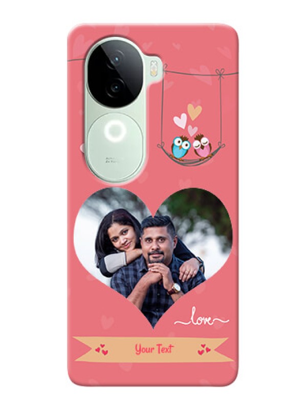 Custom iQOO Z9s 5G custom phone covers: Peach Color Love Design