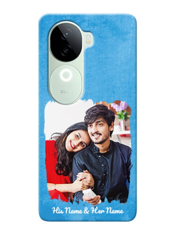 Custom iQOO Z9s 5G custom mobile cases: Blue Color Vintage Design