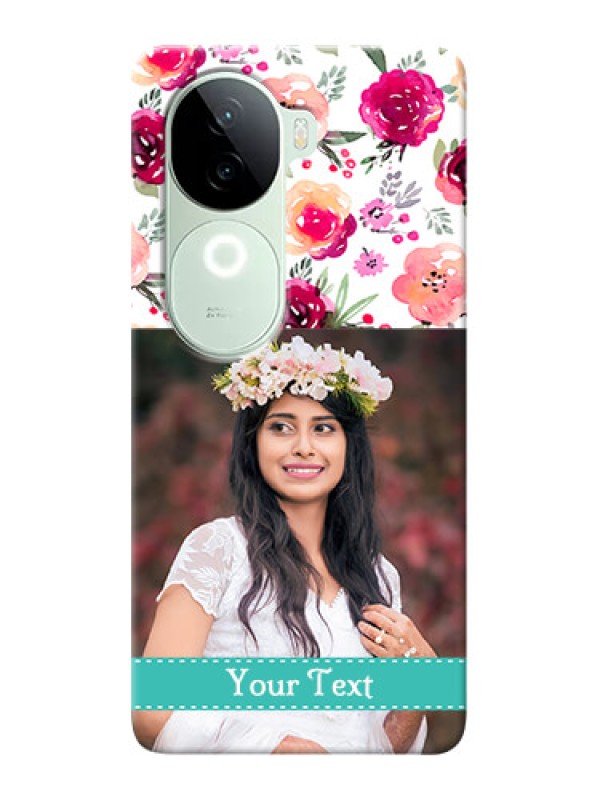 Custom iQOO Z9s 5G Personalized Mobile Cases: Watercolor Floral Design