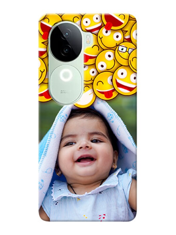 Custom iQOO Z9s 5G Custom Phone Cases with Smiley Emoji Design