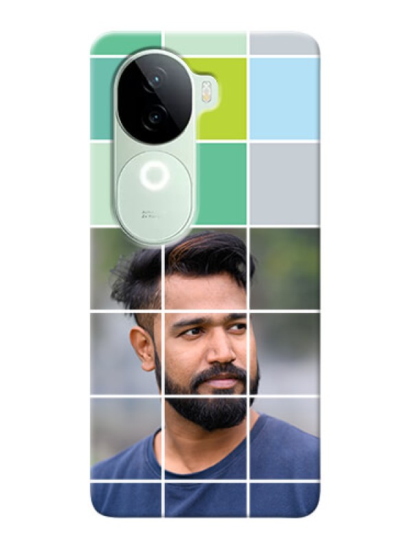 Custom iQOO Z9s 5G personalised phone covers with white box pattern