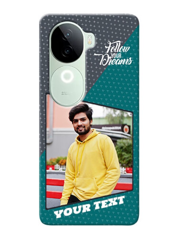 Custom iQOO Z9s 5G Back Covers: Background Pattern Design with Quote