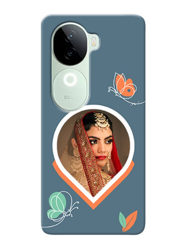 Custom iQOO Z9s 5G Custom Mobile Case with Droplet Butterflies Design