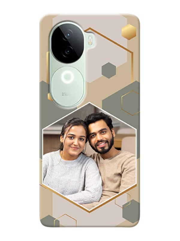 Custom iQOO Z9s 5G Photo Printing on Case with Stylish Hexagon Pattern Design