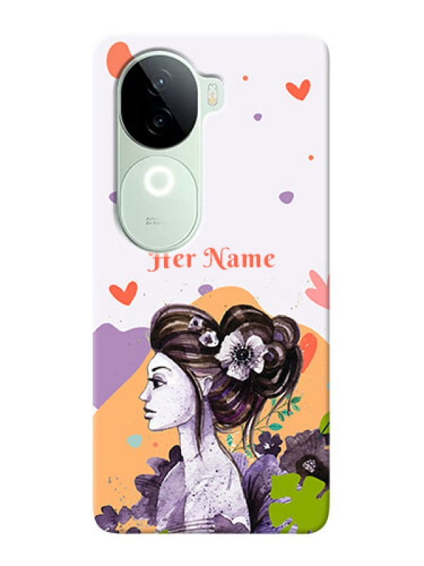 Custom iQOO Z9s 5G Personalized Phone Case with Woman And Nature Design