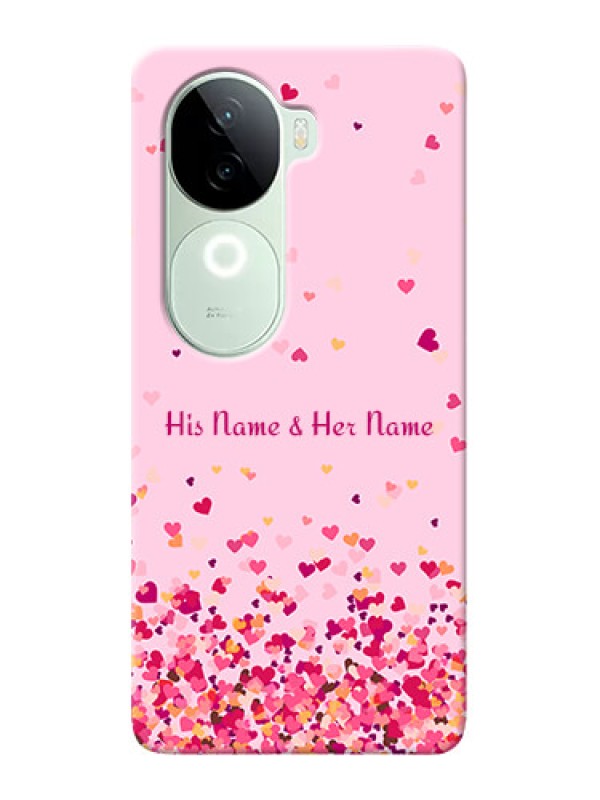 Custom iQOO Z9s 5G Photo Printing on Case with Floating Hearts Design