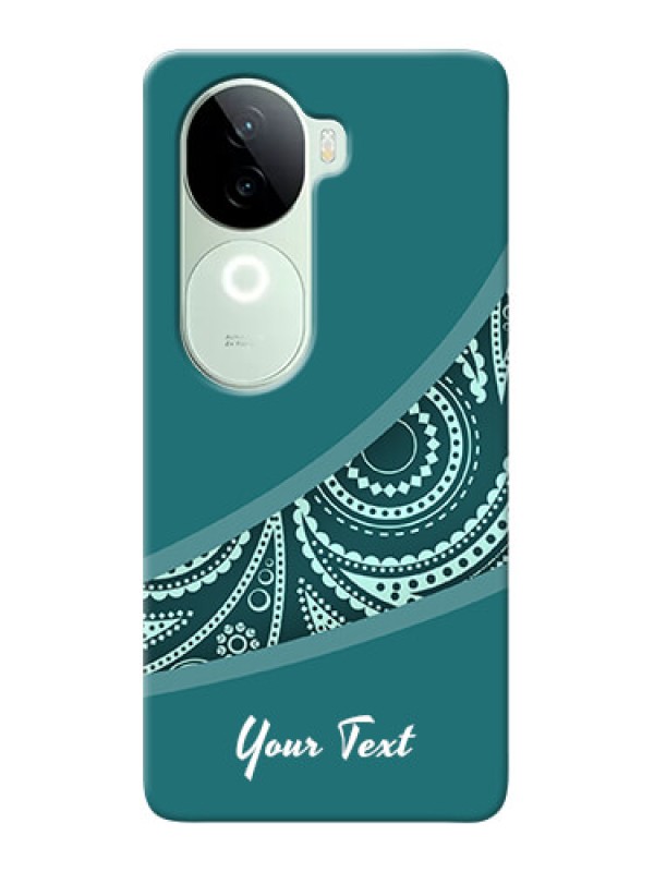 Custom iQOO Z9s 5G Photo Printing on Case with semi visible floral Design
