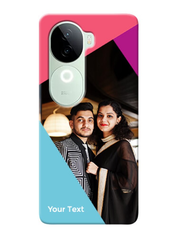 Custom iQOO Z9s 5G Custom Mobile Case with Stacked Triple colour Design