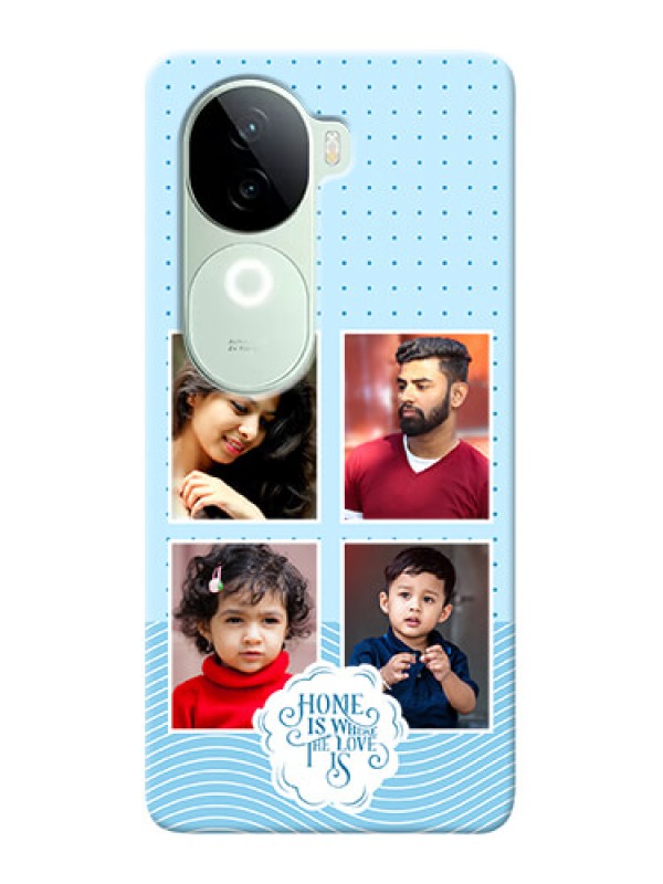 Custom iQOO Z9s 5G Custom Phone Case with Cute love quote with 4 pic upload Design
