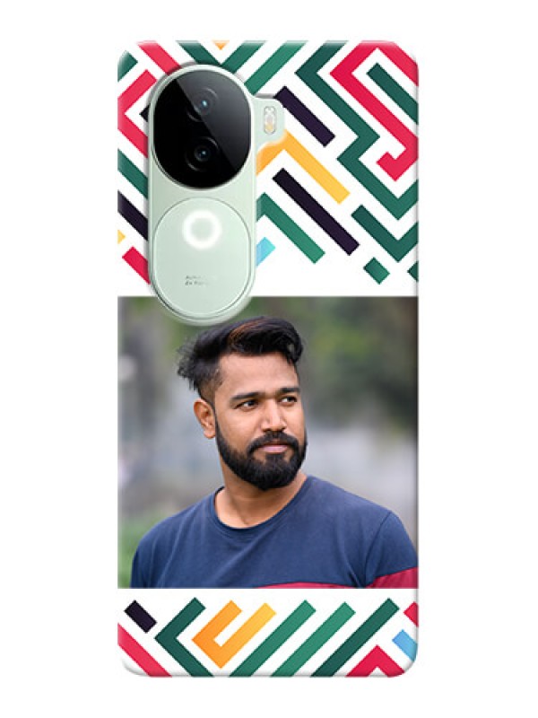 Custom iQOO Z9s 5G Personalized Phone Case with Colorful Maze Pattern Design