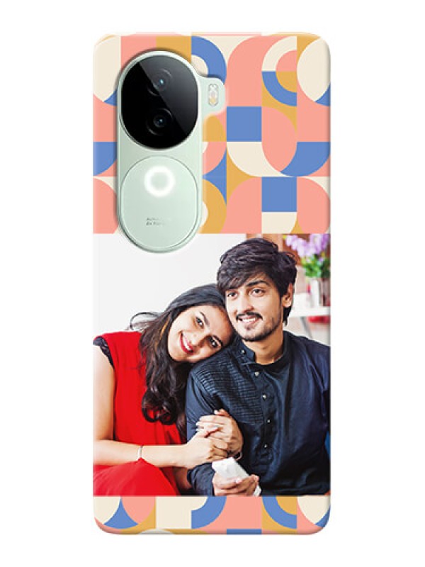 Custom iQOO Z9s 5G Photo Printing on Case with Semicircle Maze Pattern Design