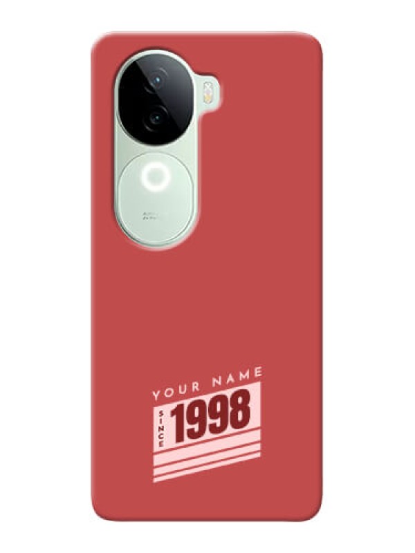 Custom iQOO Z9s 5G Custom Phone Case with Red custom year of birth Design