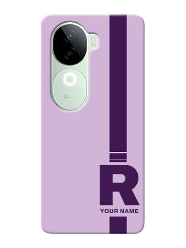 Custom iQOO Z9s 5G Photo Printing on Case with Simple dual tone stripe with name Design