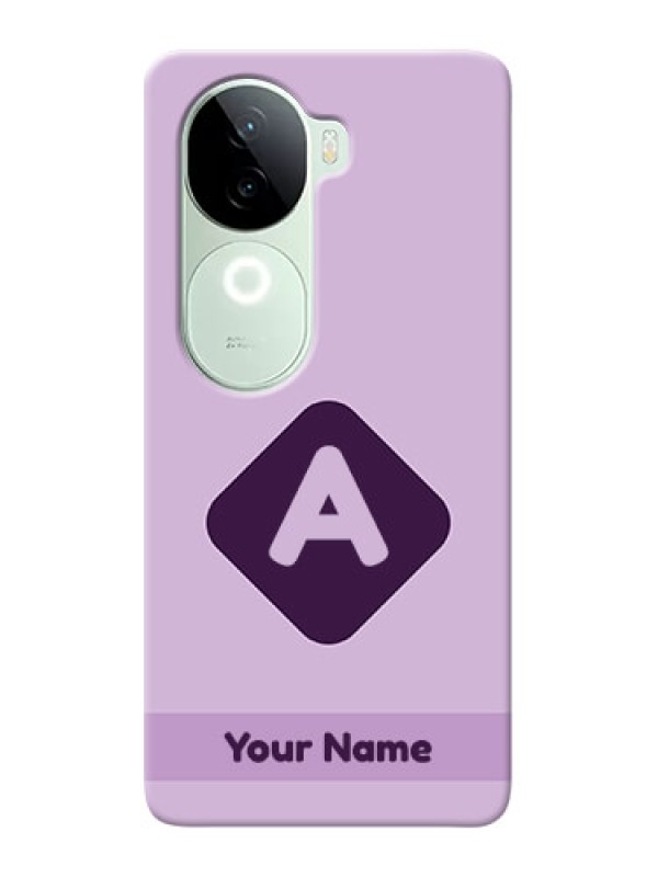 Custom iQOO Z9s 5G Custom Mobile Case with Custom Letter in curved badge Design