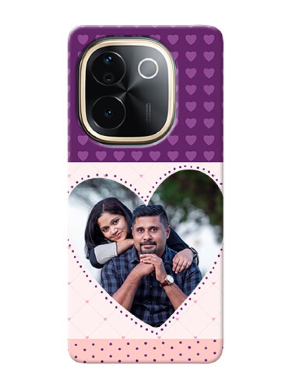 Custom iQOO Z9s Pro 5G Mobile Back Covers: Violet Love Dots Design