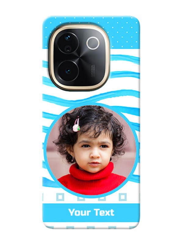 Custom iQOO Z9s Pro 5G phone back covers: Simple Blue Case Design