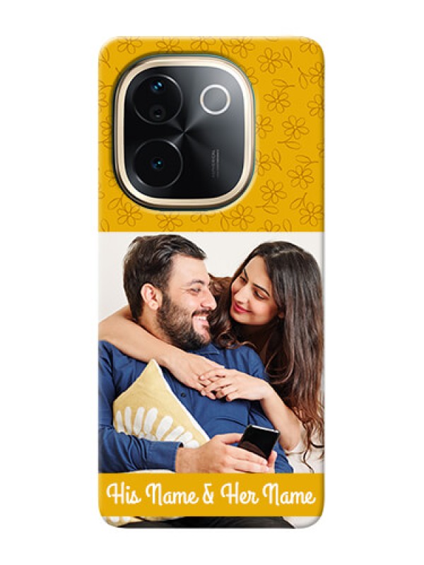 Custom iQOO Z9s Pro 5G mobile phone covers: Yellow Floral Design