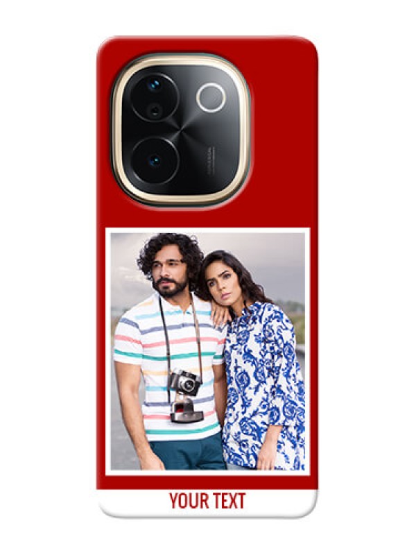 Custom iQOO Z9s Pro 5G mobile phone covers: Simple Red Color Design