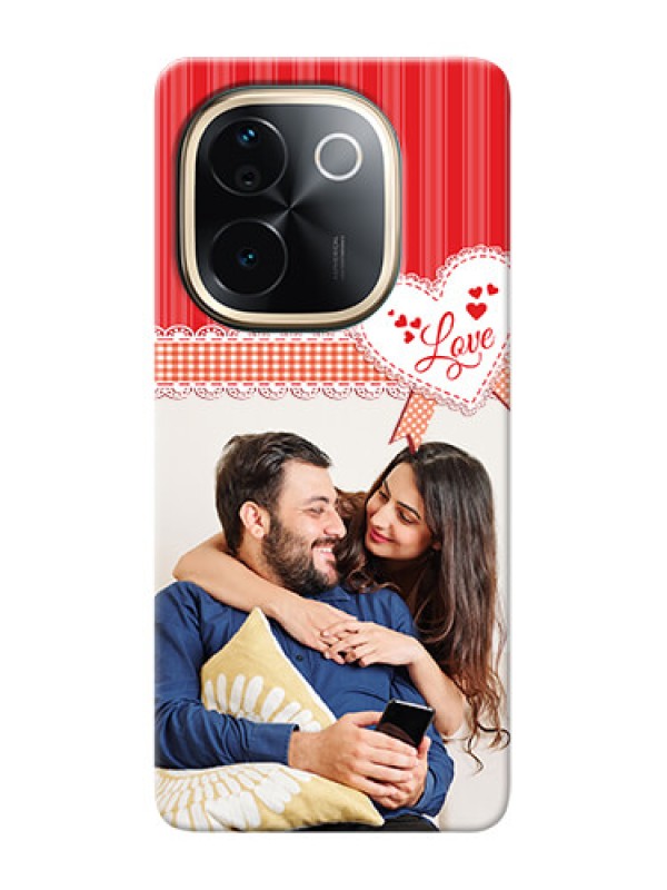 Custom iQOO Z9s Pro 5G phone cases online: Red Love Pattern Design