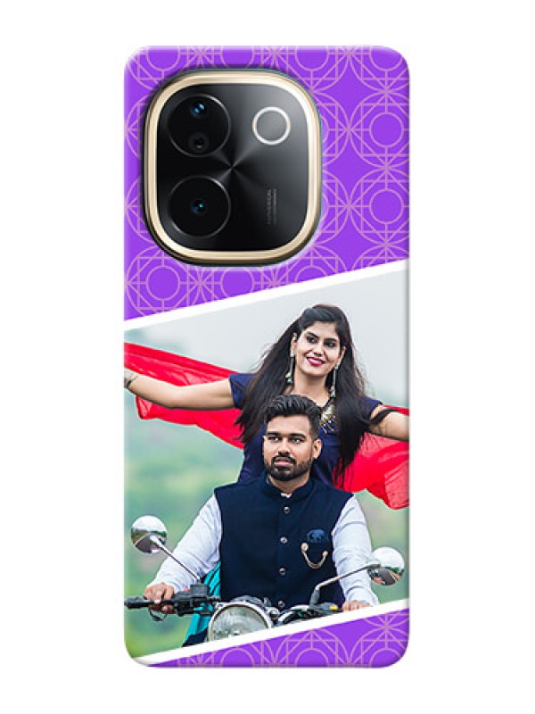 Custom iQOO Z9s Pro 5G mobile back covers online: violet Pattern Design