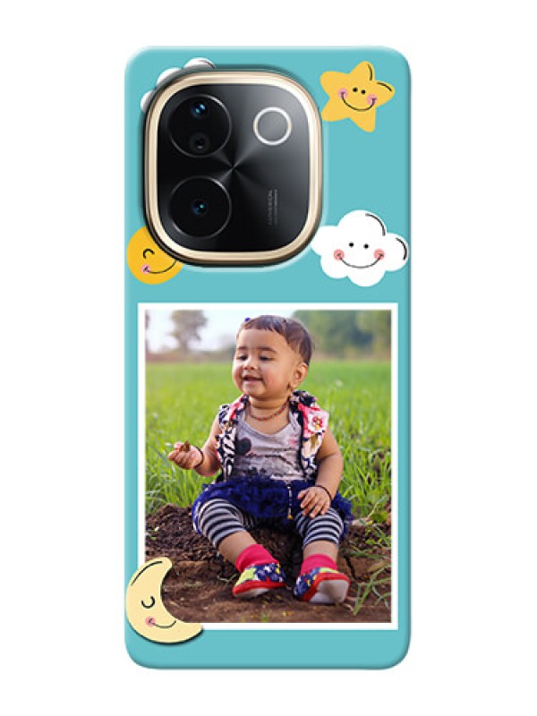 Custom iQOO Z9s Pro 5G Personalised Phone Cases: Smiley Kids Stars Design