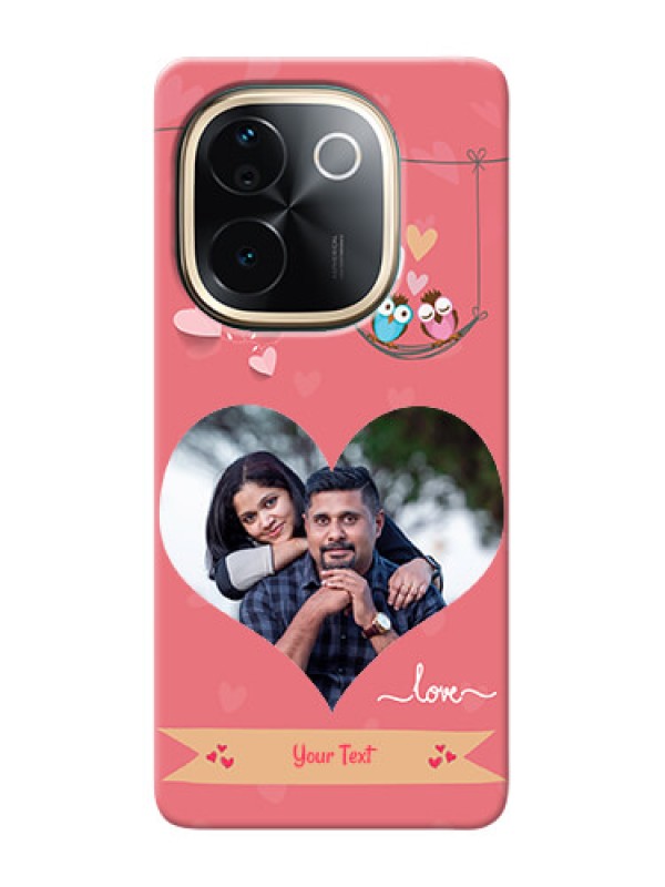 Custom iQOO Z9s Pro 5G custom phone covers: Peach Color Love Design