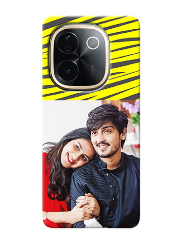 Custom iQOO Z9s Pro 5G Personalised mobile covers: Yellow Abstract Design