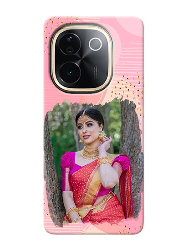 Custom iQOO Z9s Pro 5G Phone Covers for Girls: Gold Glitter Splash Design