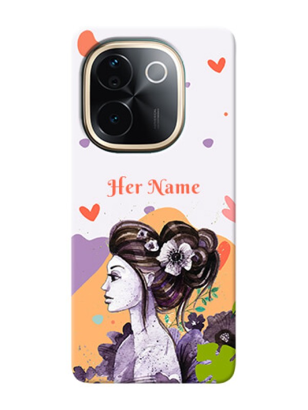 Custom iQOO Z9s Pro 5G Personalized Phone Case with Woman And Nature Design