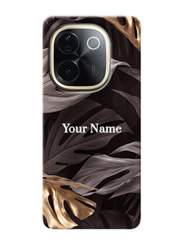 Custom iQOO Z9s Pro 5G Personalised Phone Case with Wild Leaves digital paint Design