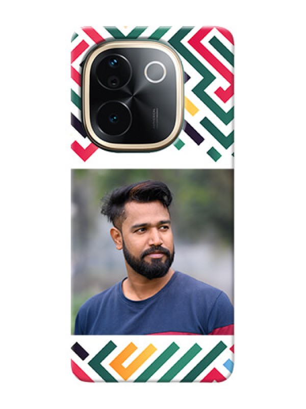 Custom iQOO Z9s Pro 5G Personalized Phone Case with Colorful Maze Pattern Design