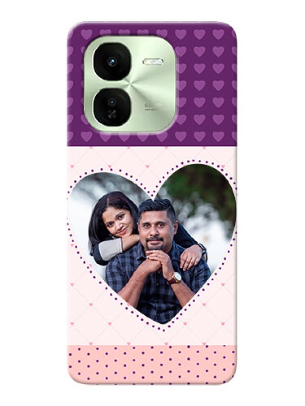 Custom iQOO Z9X 5G Mobile Back Covers: Violet Love Dots Design