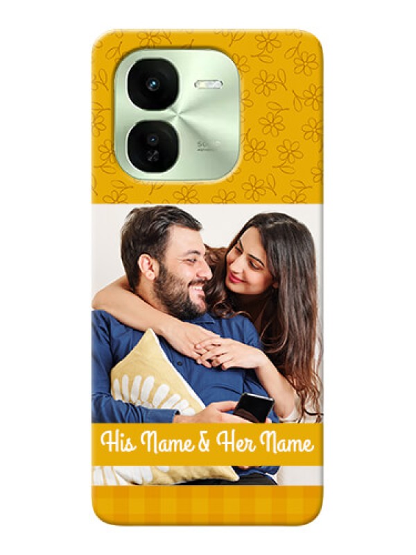 Custom iQOO Z9X 5G mobile phone covers: Yellow Floral Design