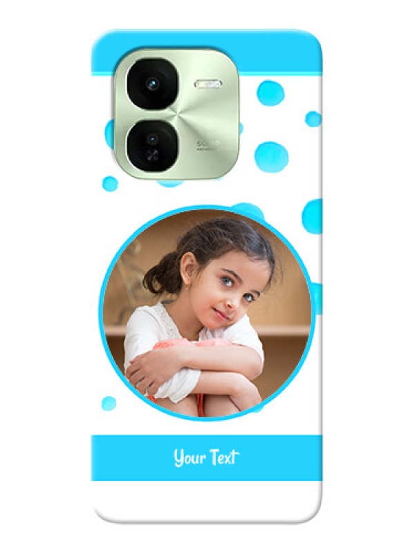 Custom iQOO Z9X 5G Custom Phone Covers: Blue Bubbles Pattern Design