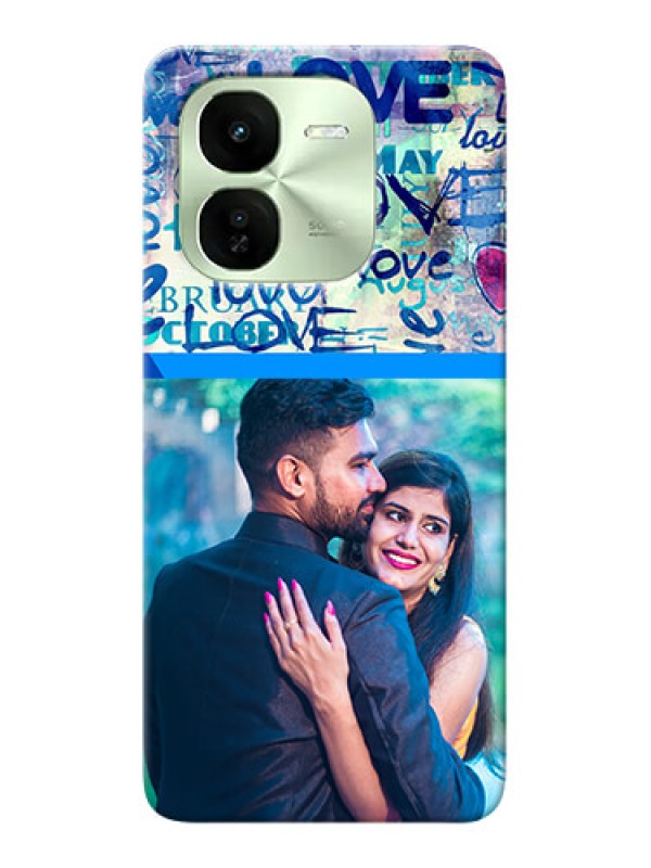 Custom iQOO Z9X 5G Mobile Covers Online: Colorful Love Design