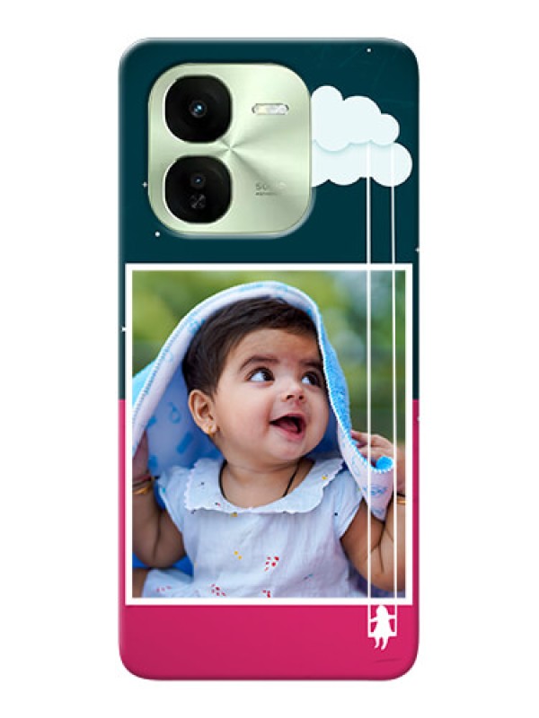 Custom iQOO Z9X 5G custom phone covers: Cute Girl with Cloud Design