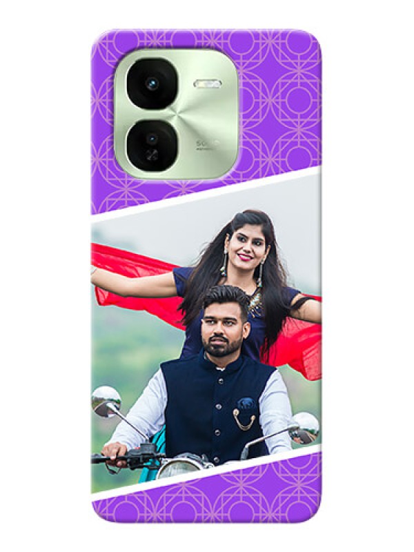 Custom iQOO Z9X 5G mobile back covers online: violet Pattern Design