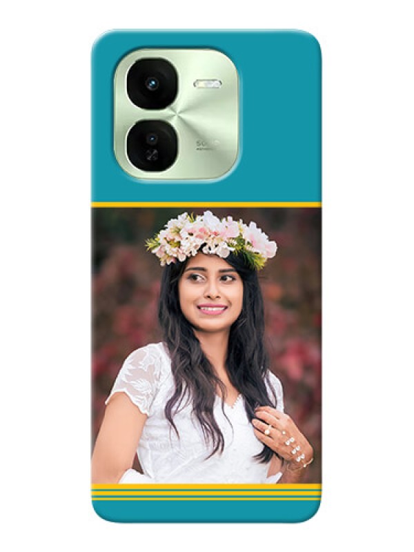 Custom iQOO Z9X 5G personalized phone covers: Yellow And Blue Design