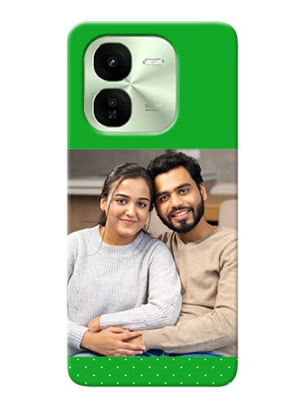 Custom iQOO Z9X 5G Personalised mobile covers: Green Pattern Design