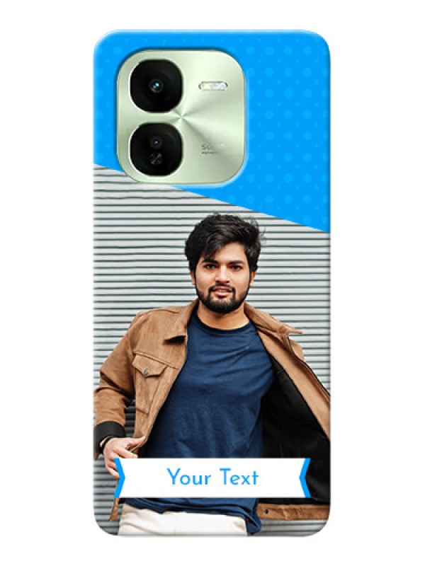 Custom iQOO Z9X 5G Personalized Mobile Covers: Simple Blue Color Dotted Design