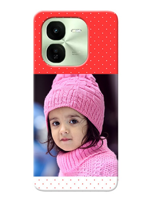 Custom iQOO Z9X 5G personalised phone covers: Red Pattern Design