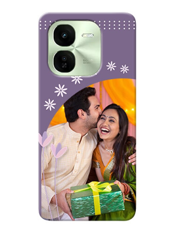 Custom iQOO Z9X 5G Phone covers for girls: lavender flowers design